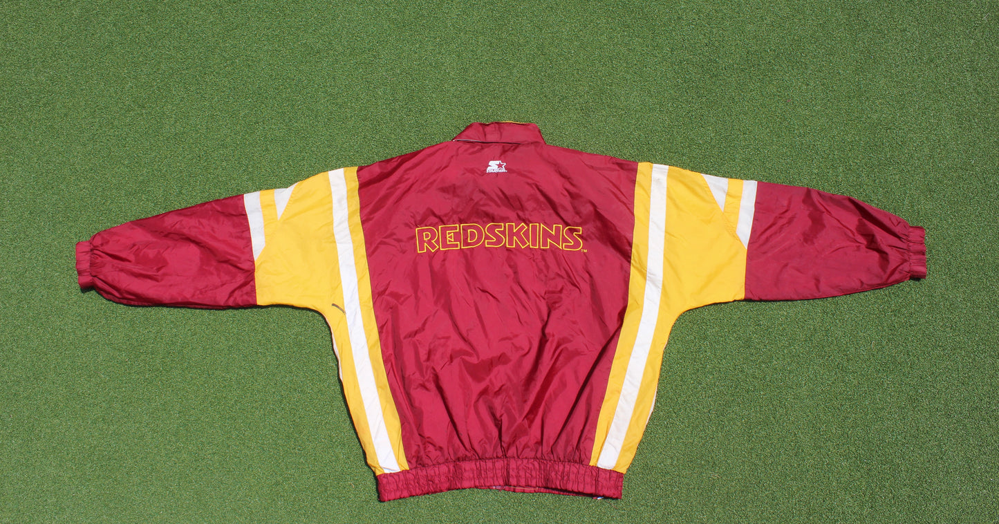 VINTAGE 90s | Washington Redskins Starter Windbreaker Jacket w/Removable Hood | Size L