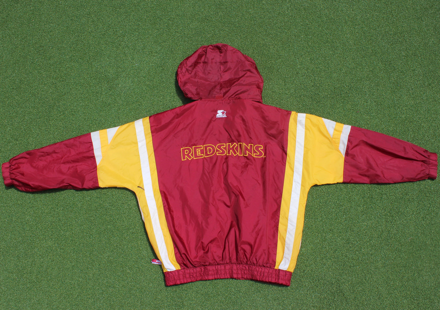 VINTAGE 90s | Washington Redskins Starter Windbreaker Jacket w/Removable Hood | Size L