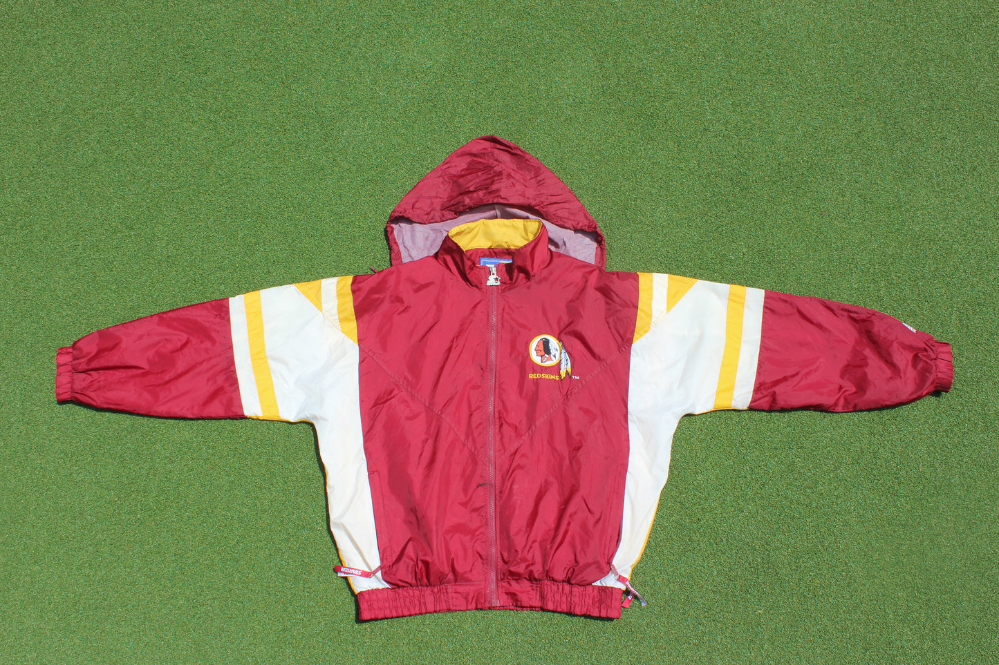 VINTAGE 90s | Washington Redskins Starter Windbreaker Jacket w/Removable Hood | Size L