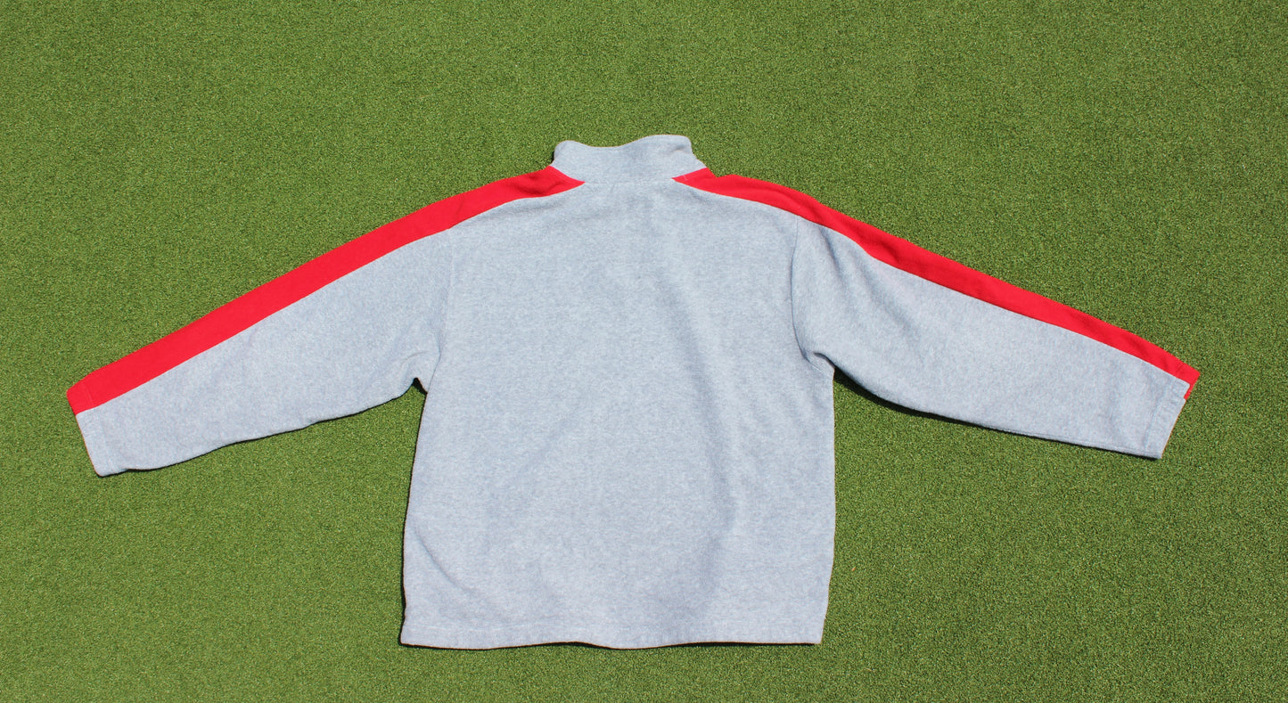 VINTAGE 00s | Cleveland Indians Embroidered Pullover Quarter-Zip Fleece | Size L