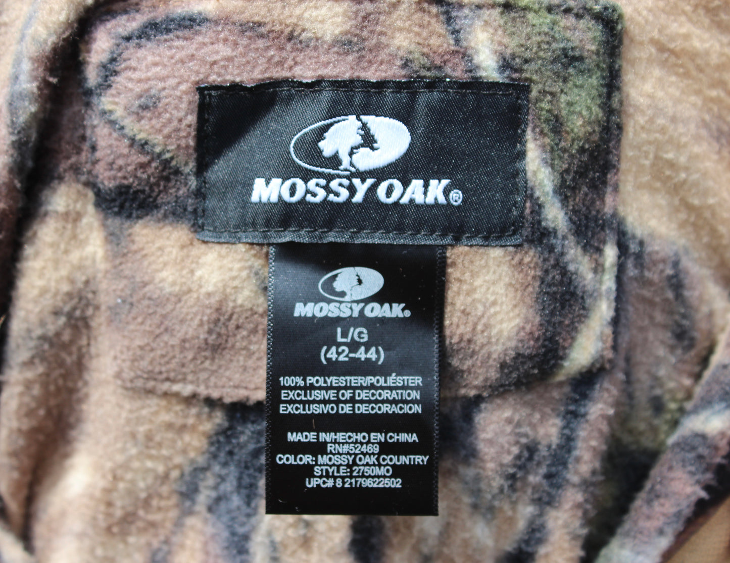 VINTAGE 00s | Camo Mossy Oak Fleece | Size L