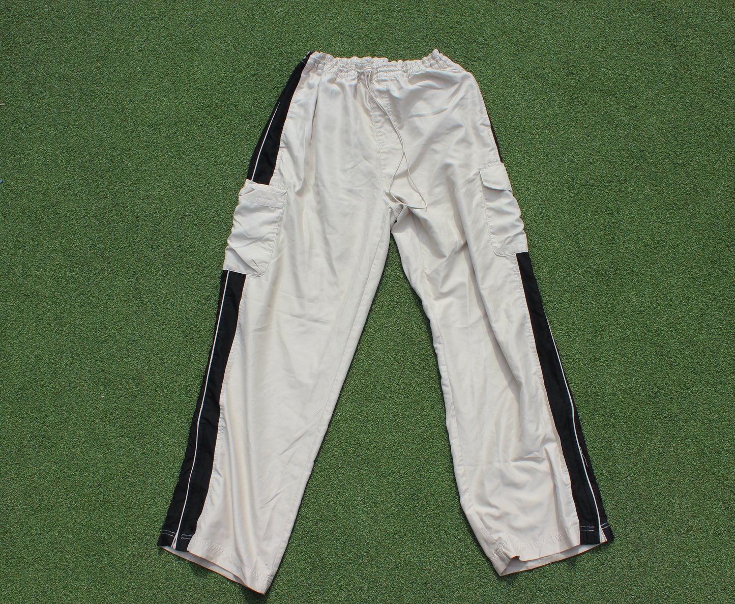 VINTAGE | Carbon Two-Tone Track Pants w/Adjustable Drawstring | Size XL