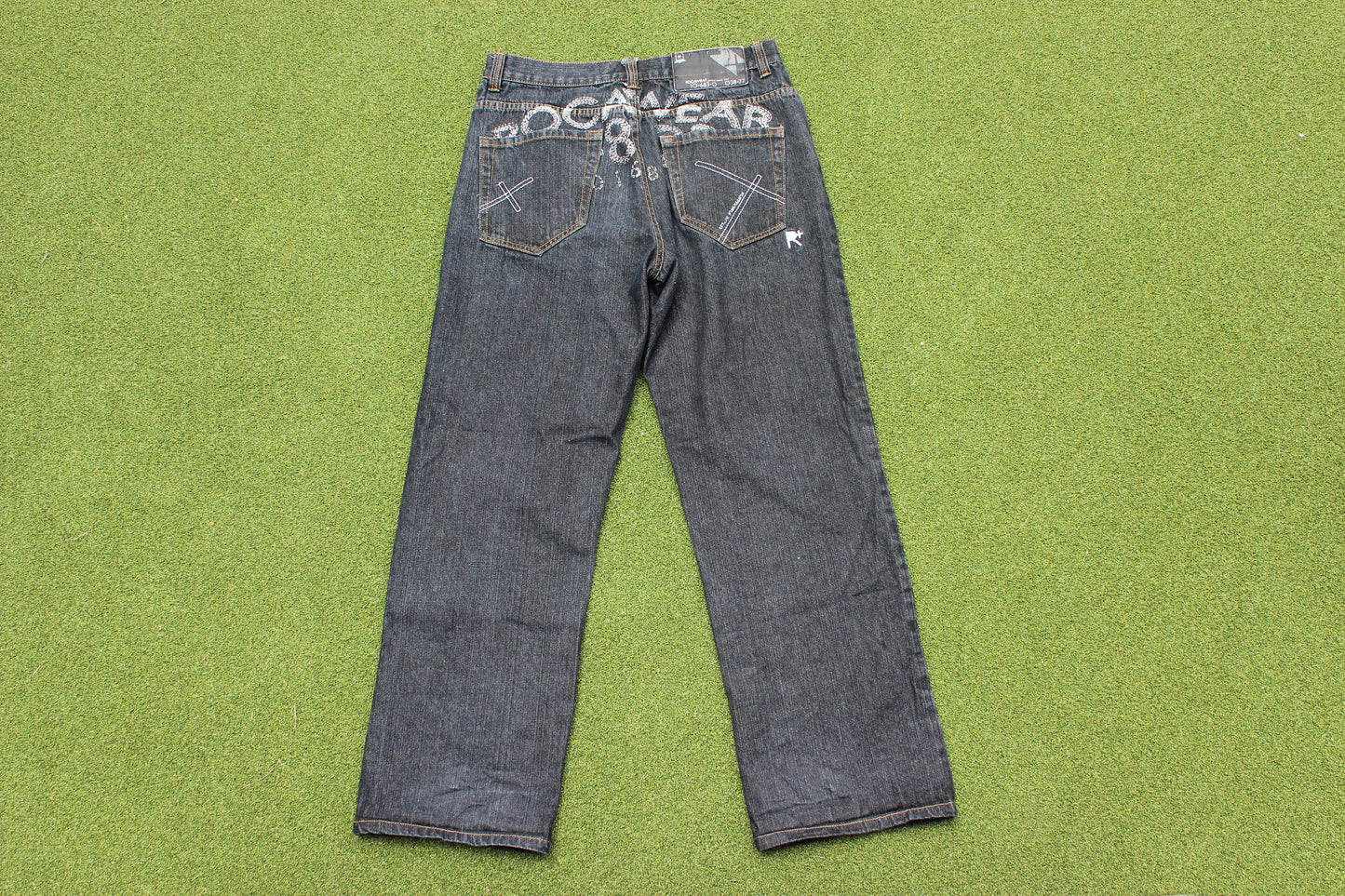 VINTAGE 00s | Rocawear Back Graphic Y2K Jeans | Size 36