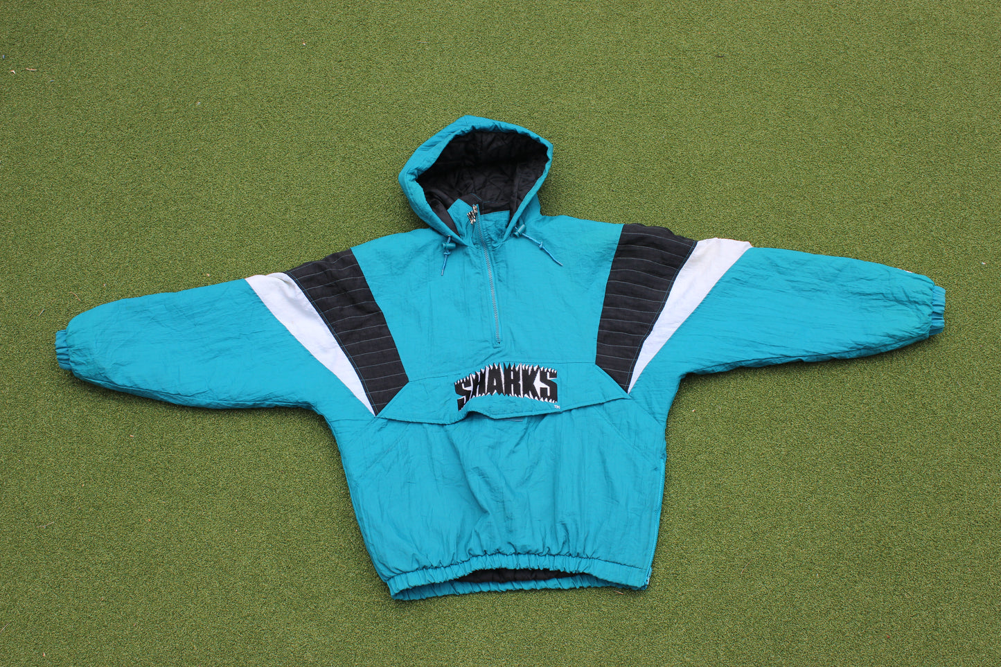 VINTAGE 90s | San Jose Sharks Starter Pullover Jacket | Size M