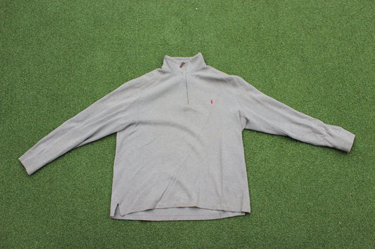 VINTAGE | Polo Quarter Zip | Size L