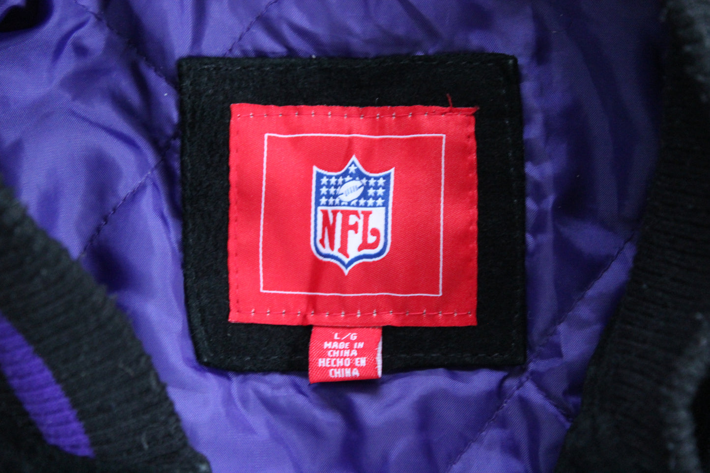 VINTAGE 90s | Minnesota Vikings Suede Jacket | Size L