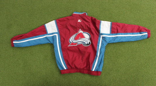 VINTAGE 00s | Colorado Avalanche Windbreaker Starter Jacket | Size L