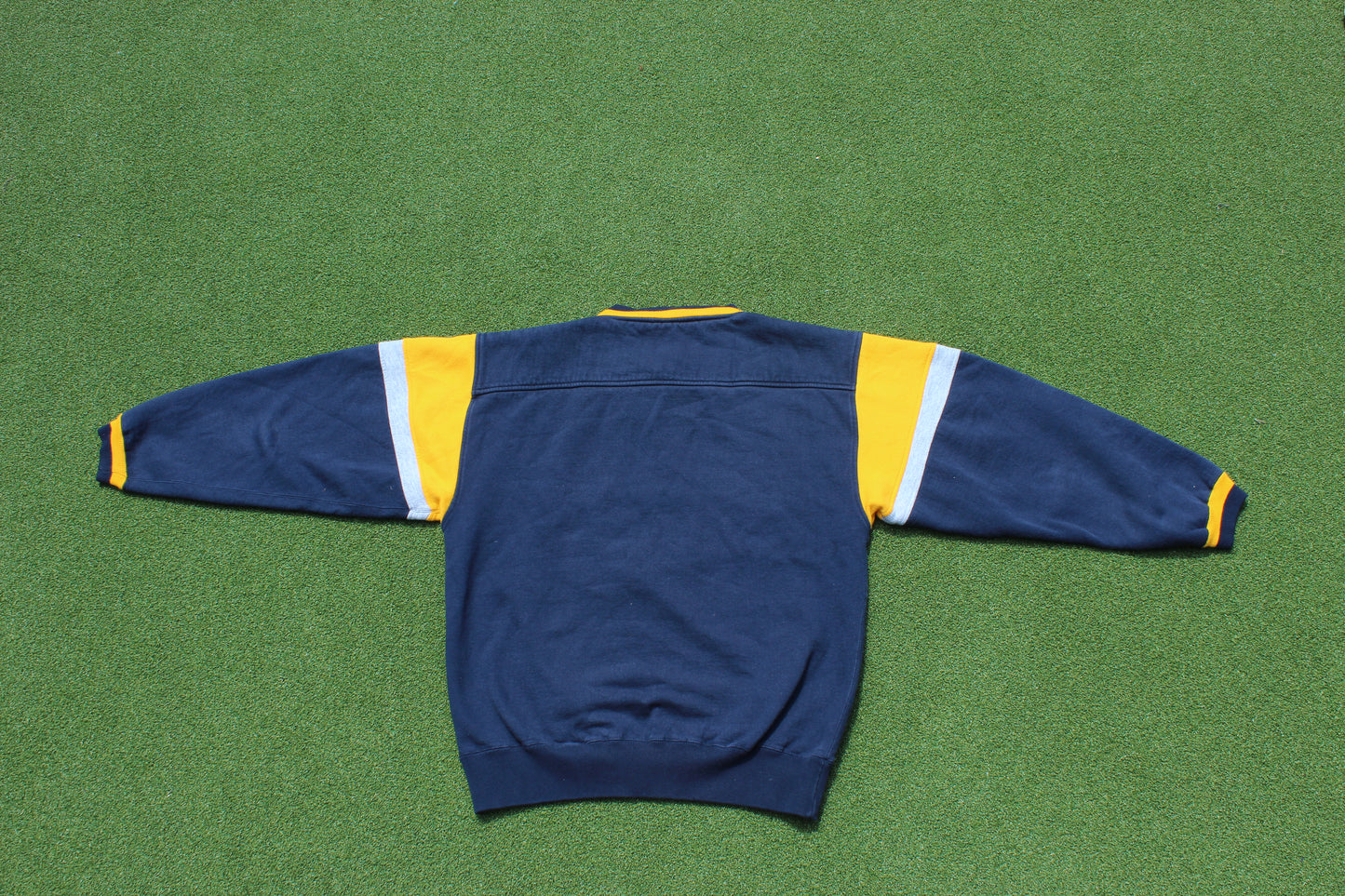 VINTAGE 90s | Notre Dame 3-Tone Crewneck | Size M