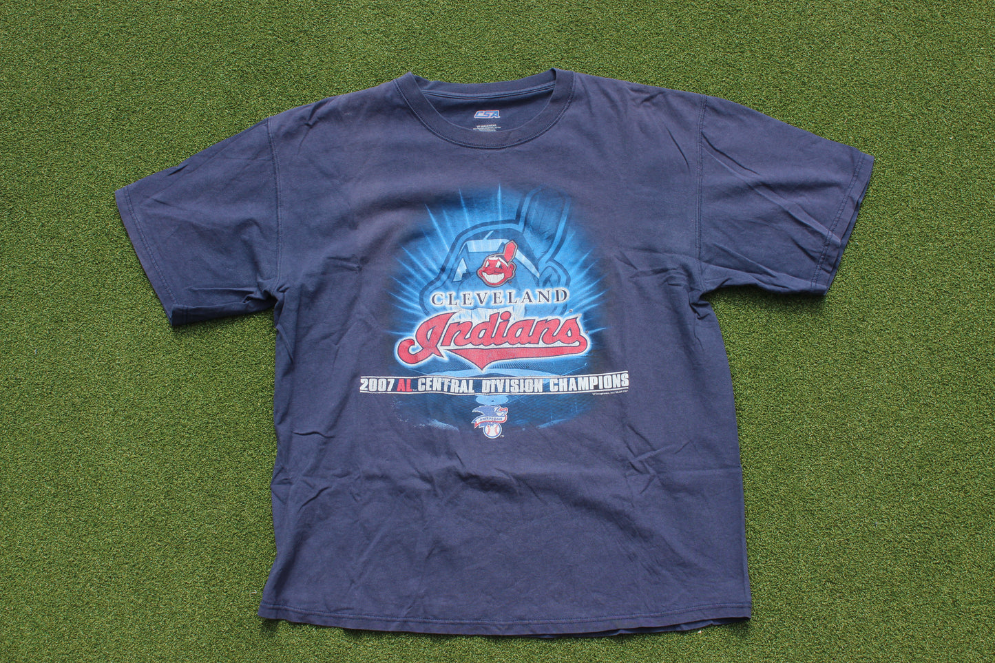 VINTAGE 00s | Cleveland Indians 2007 Division Champs T-Shirt | Size XL