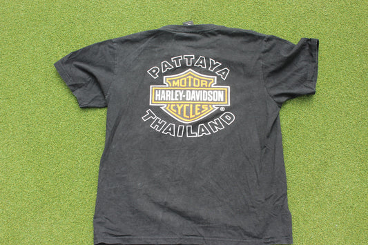 VINTAGE | Harley Davidson Pattaya Thailand T-Shirt | Size L