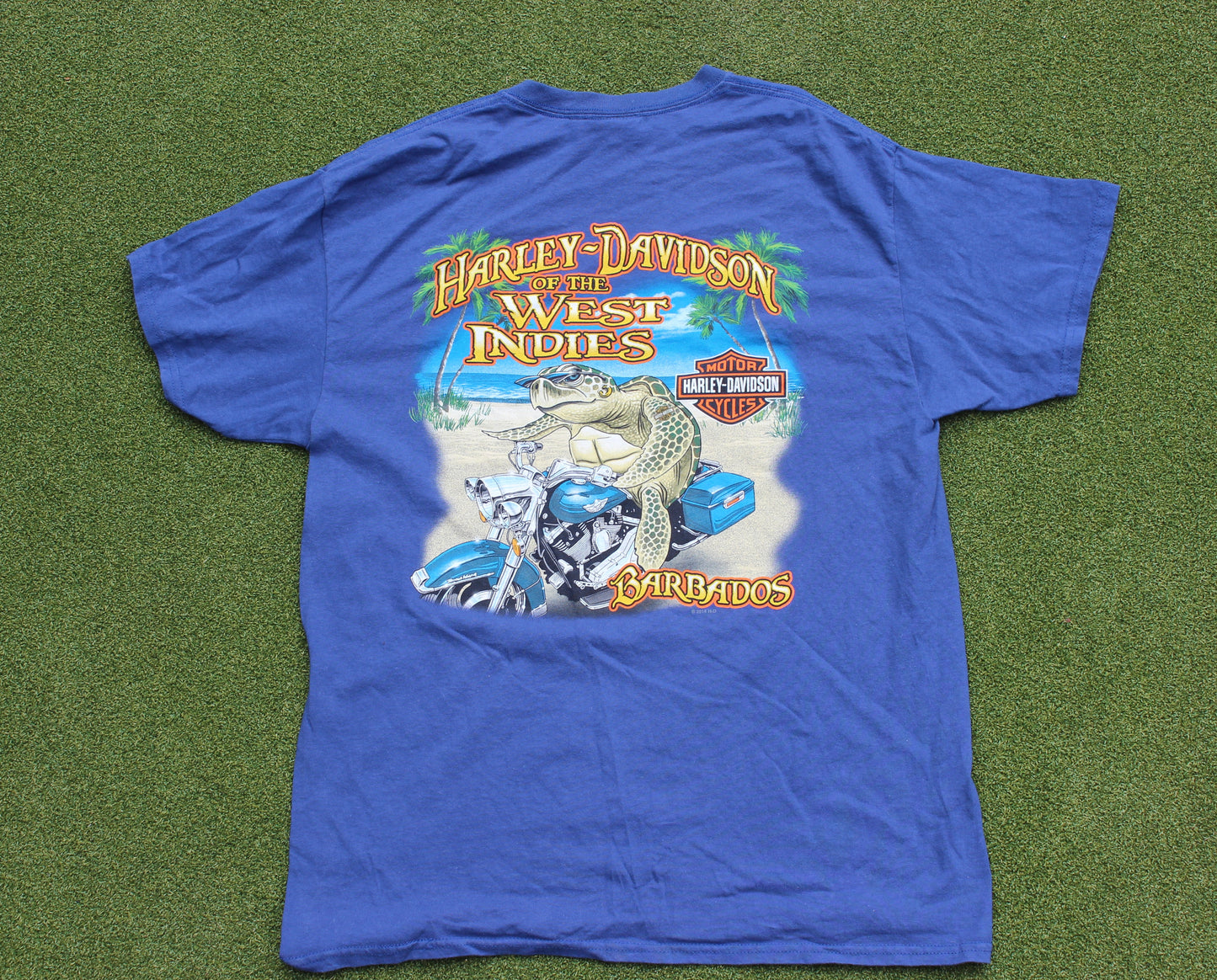 VINTAGE | Harley Davidson West Indies Barbados 2014 T-Shirt | Size L