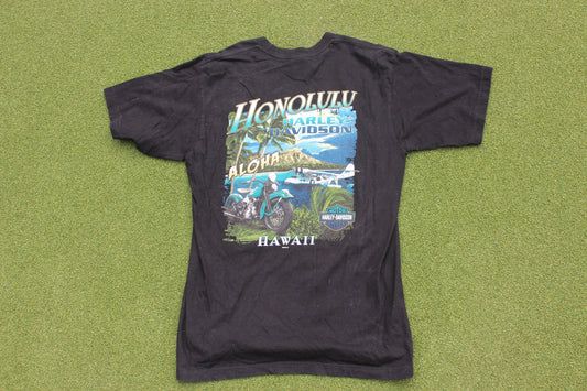 VINTAGE 00s | Harley Davidson Honolulu 2008 T-Shirt | Size L