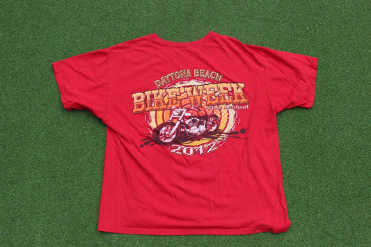 VINTAGE | Daytona Beach Bike Week 2012 T-Shirt | Size L