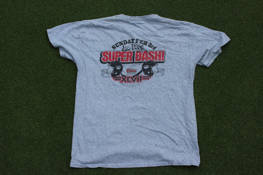 VINTAGE | Superbowl 47 Superbash Coors Light T-Shirt | Size L