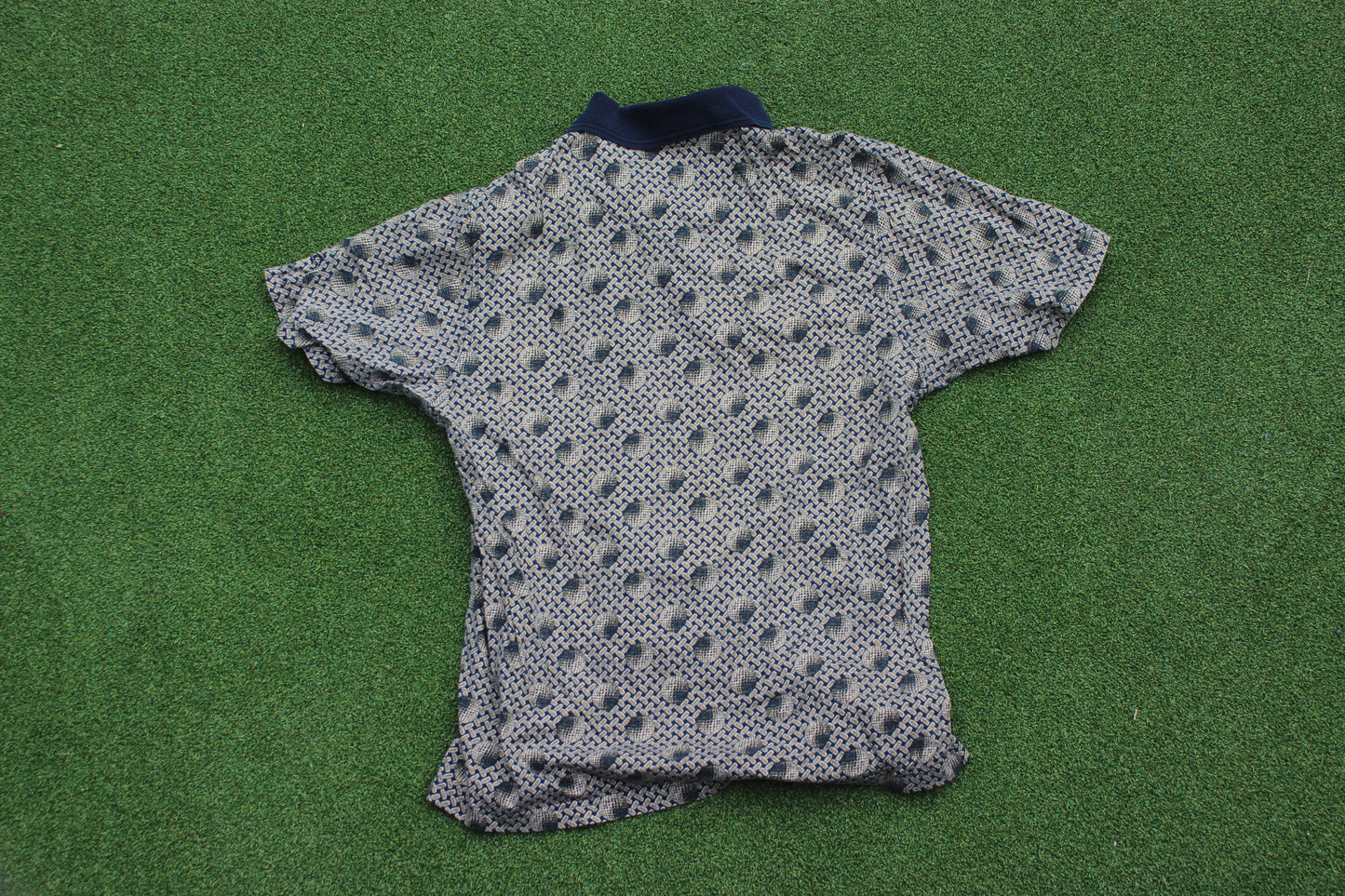 VINTAGE 90s | Golf Polo AOP | Size M