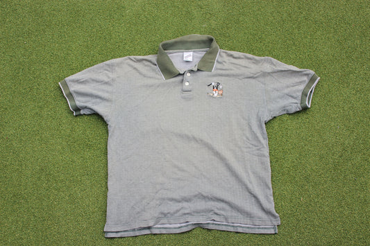 VINTAGE 90s | Warner Bros Studio Daffy Duck Golf Polo | Size L