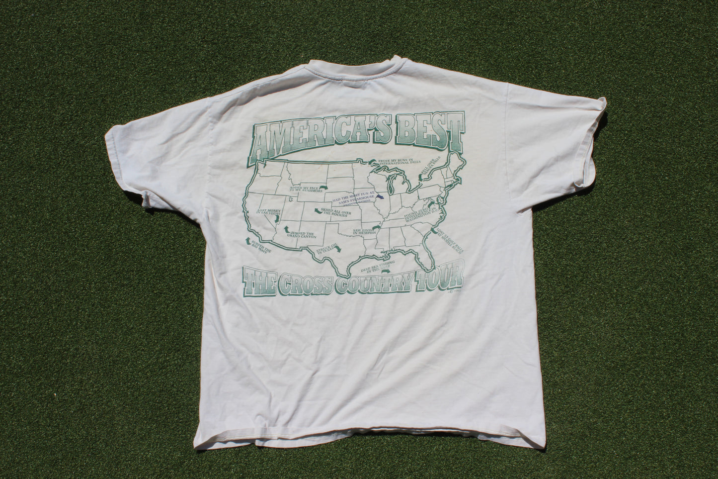 VINTAGE 90s | 1990s Sam's Steakhouse Best Of America Tour 1997 T-Shirt | Size XXL