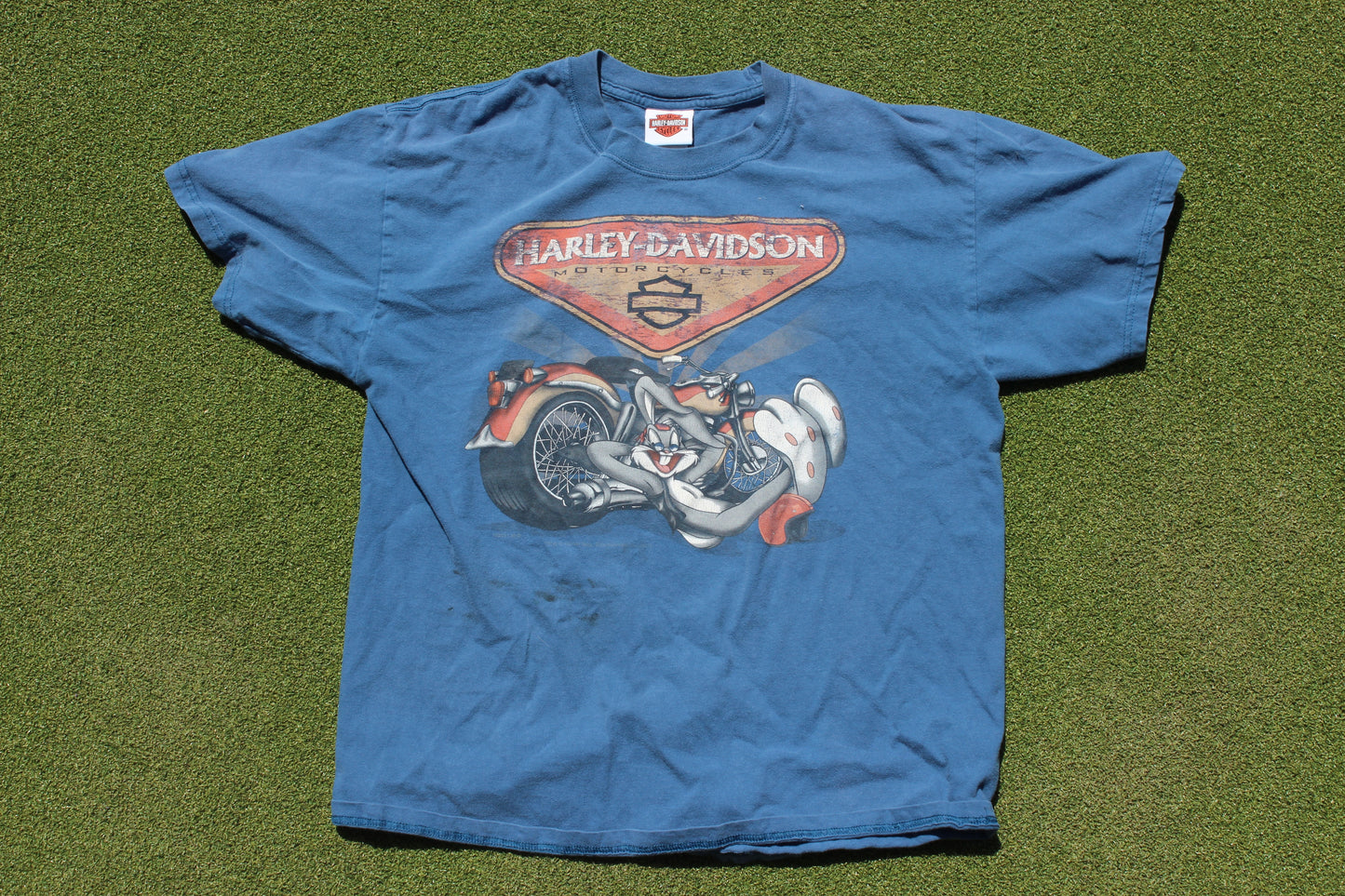 VINTAGE | Looney Tunes Harley Davidson T-Shirt | Size L