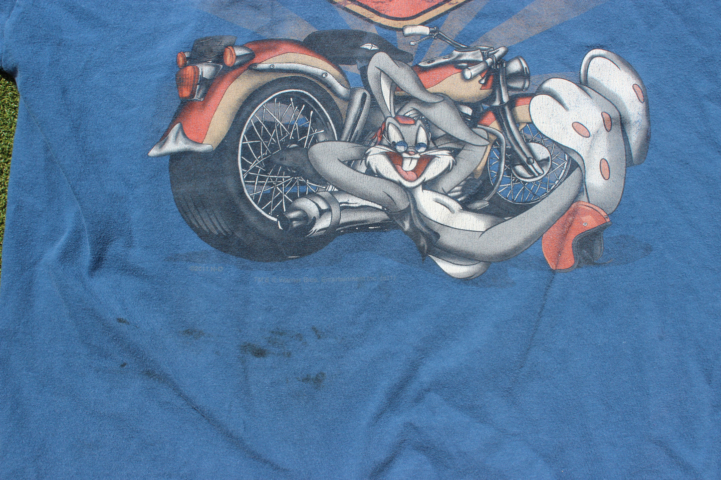 VINTAGE | Looney Tunes Harley Davidson T-Shirt | Size L