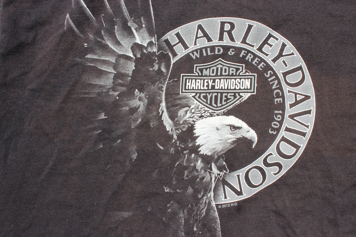 VINTAGE | Harley Davidson Eagle 2012 T-Shirt | Size L