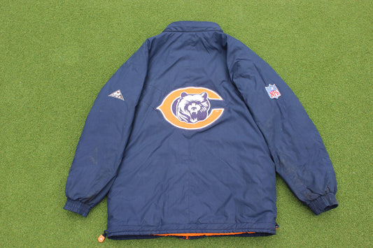 VINTAGE 90s | Chicago Bears Apex Coat | Size L (Fits XL)