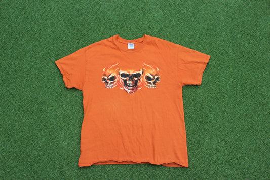 VINTAGE | Estes Park Triple Skull T-Shirt | Size L